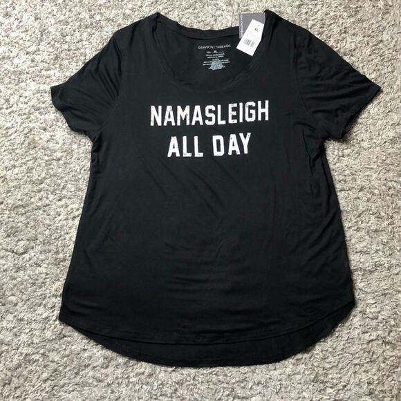 NWT black namasleigh all day T-shirt - Picture 1 of 4
